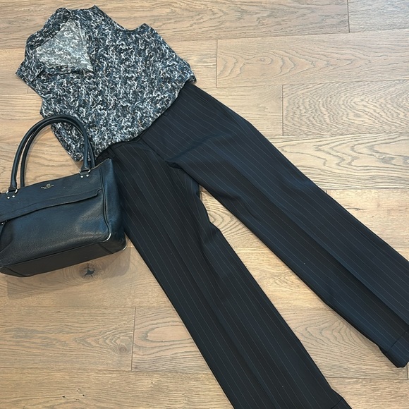 Banana Republic Pants - Banana Republic black pinstripe trousers